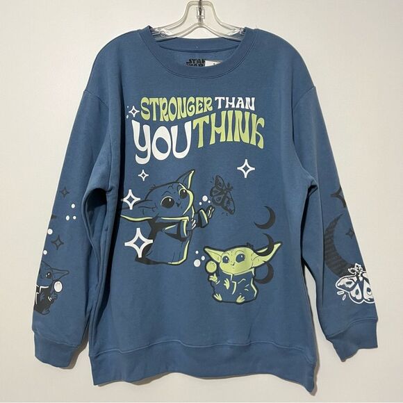 Disney Star Wars Women's Grogu Stronger Than You Think Graphic Sweatshirt - Picture 2 of 7